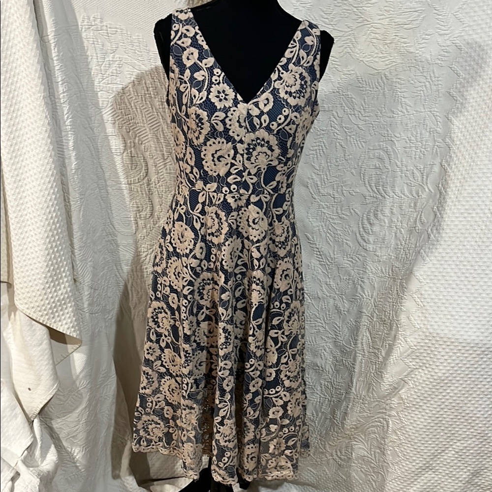 Floral Lace Sleeveless Dress